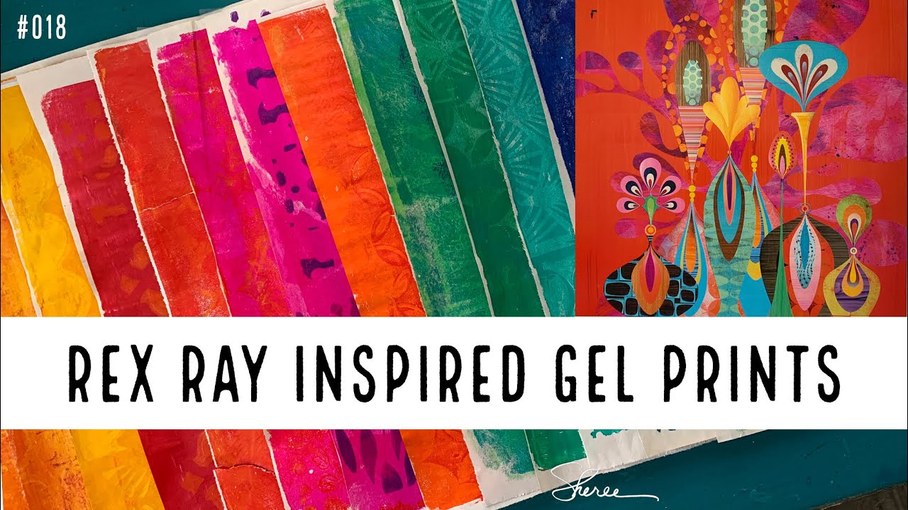 Gelli Plate Prints Inspired by Rex Ray | Nova Colors + Newsprint