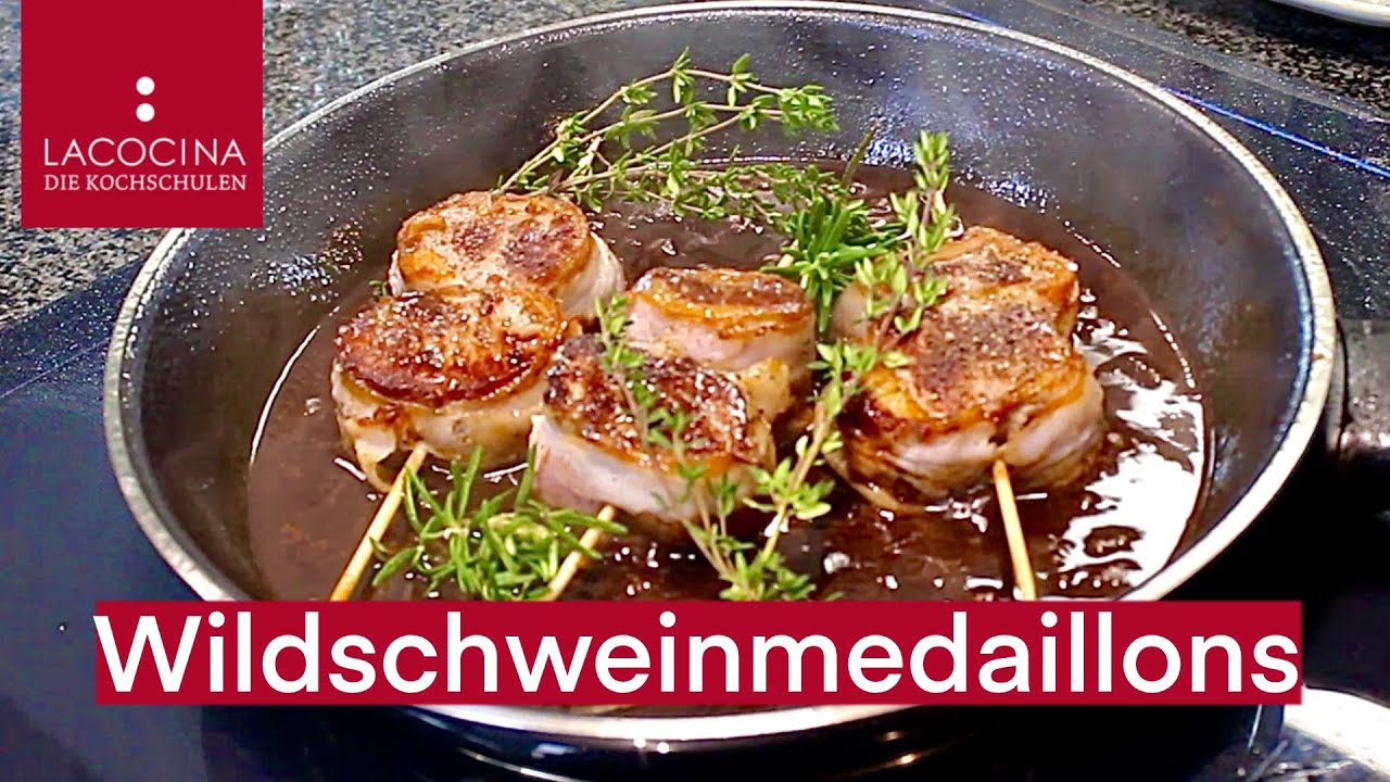 Saftige Wildschweinmedaillons mit fruchtiger Preiselbeersauce; edles Rezept | La Cocina