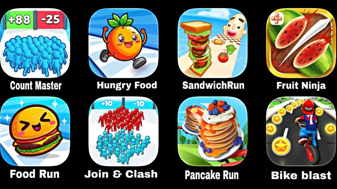 Sandwich Run & Pancakes Run & Count Master & Food Run & join & Clash Hungry Food Gamepy