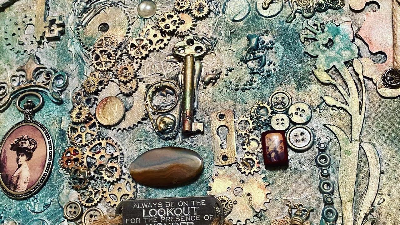 Found objects altered book walk through.