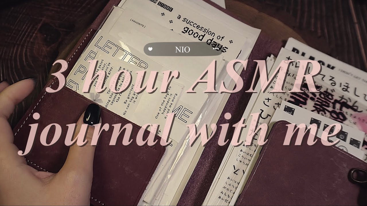 수면ASMR 다꾸 3시간 몰아보기✨ | journaling | scrapbooking | journal | 다꾸asmr