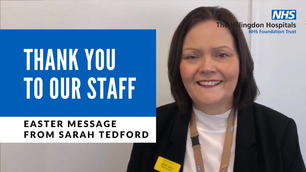 Sarah Tedford   Easter thank you message to staff
