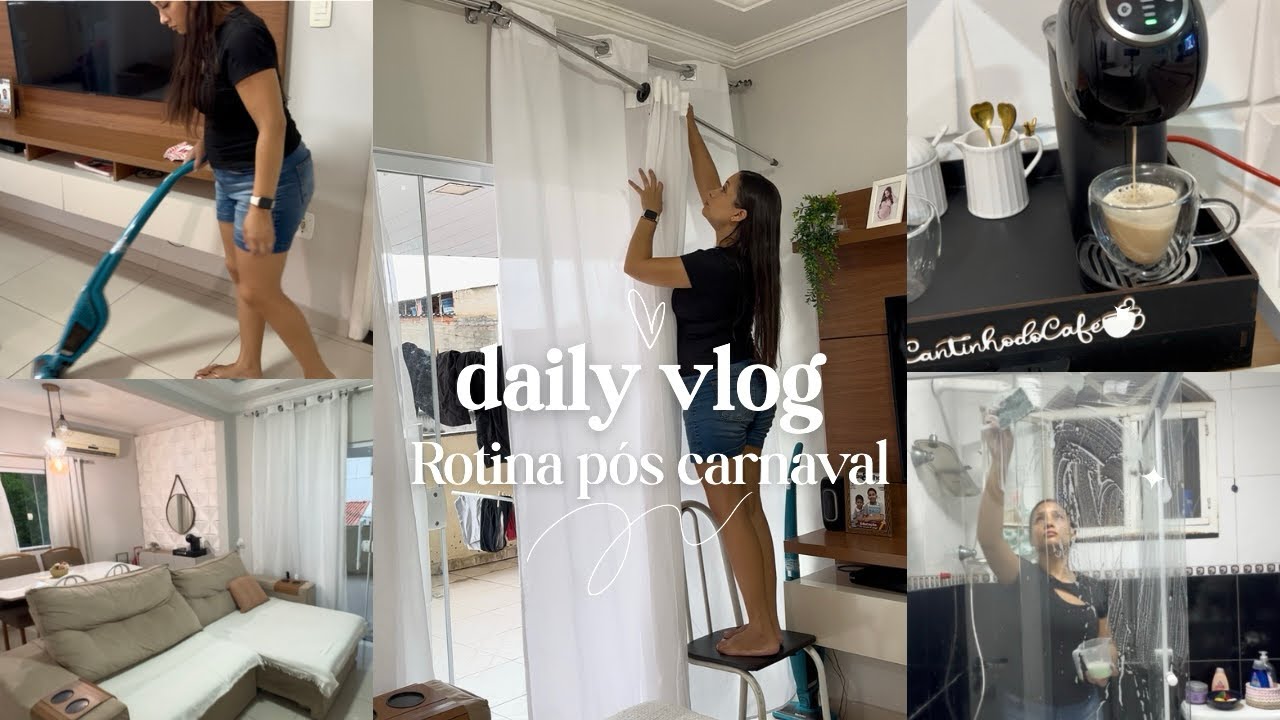 VOLTANDO À ROTINA PÓS CARNAVAL | Limpeza da Sala, Banheiro e Temporal Surpresa!✨⛈️