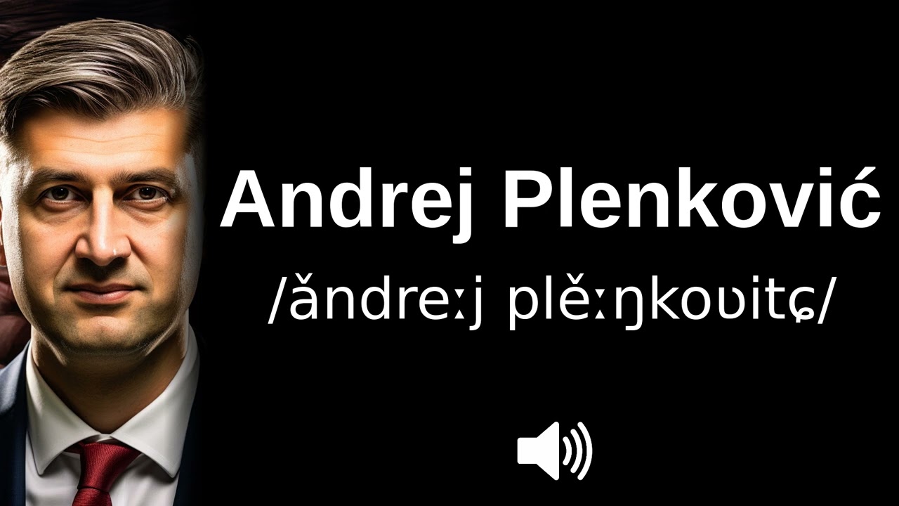 🇭🇷 How to pronounce Andrej Plenković (CORRECTLY!)