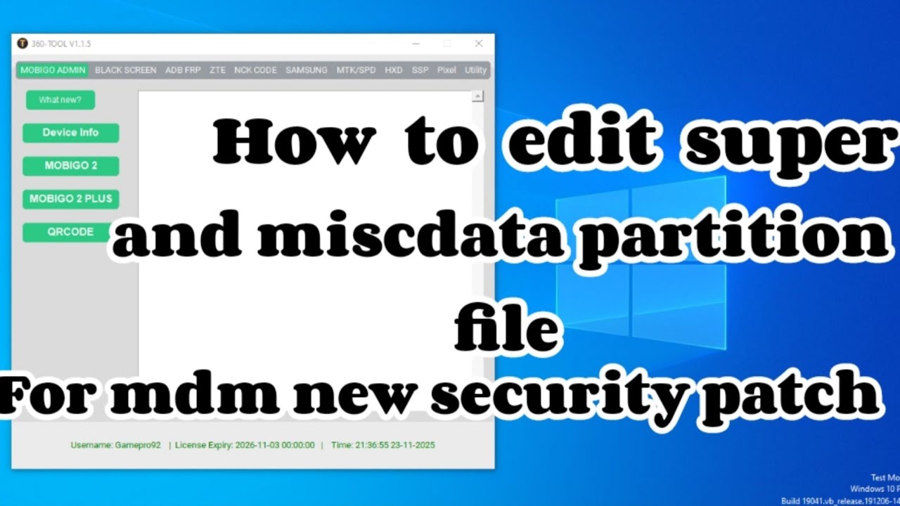 How to edit super and miscdata partition file for mdm bypass