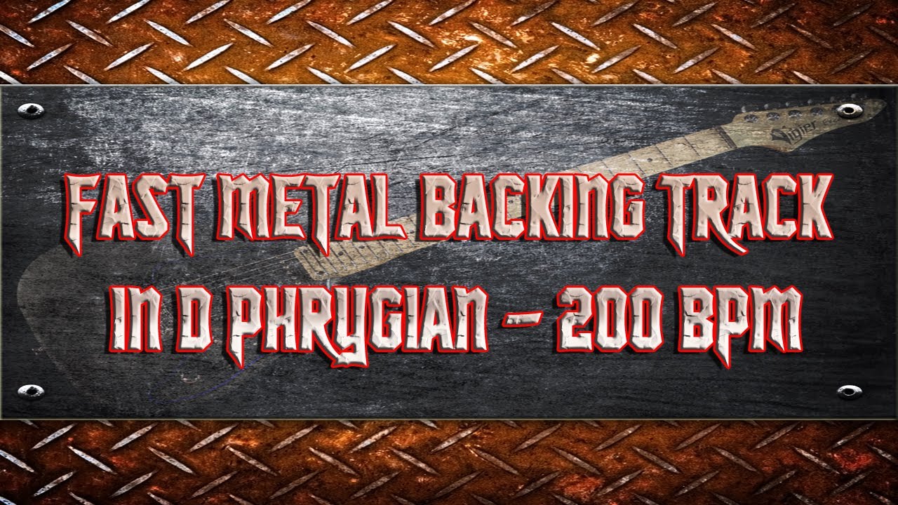 Fast Metal Backing Track (Bass & Drums) in D Phrygian | 200 BPM (HQ,HD)