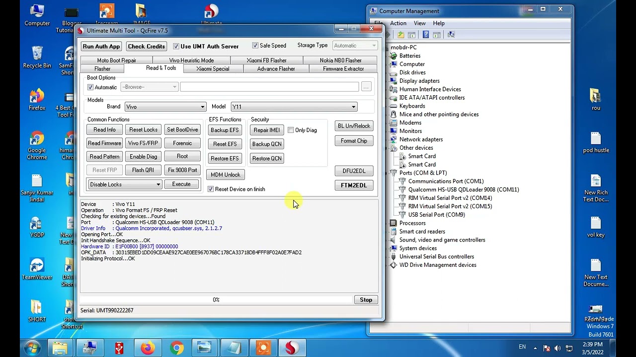 Vivo V2068 || Vivo Y12G Y12A Y12S Pattern Remove By UMT || Y12S Frp Remove Error Umt Solution