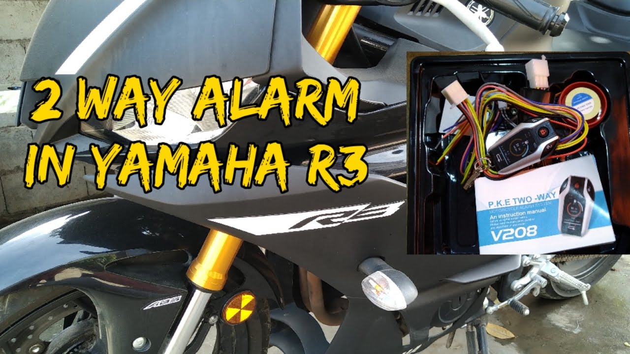 2 Way Alarm Installation in YAMAHA R3