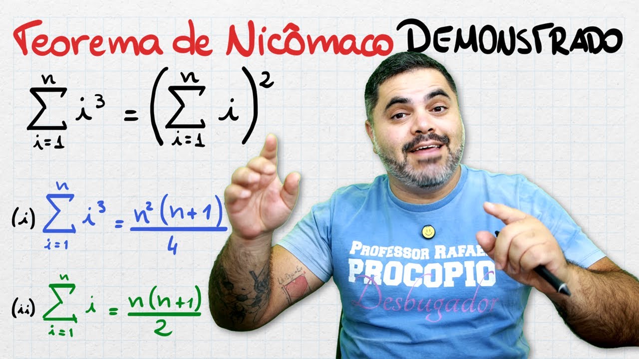 ⭐ Teorema de Nicômaco DEMONSTRADO pelo PRINCÍPIO DA INDUÇÃO FINITA, lindo demais!