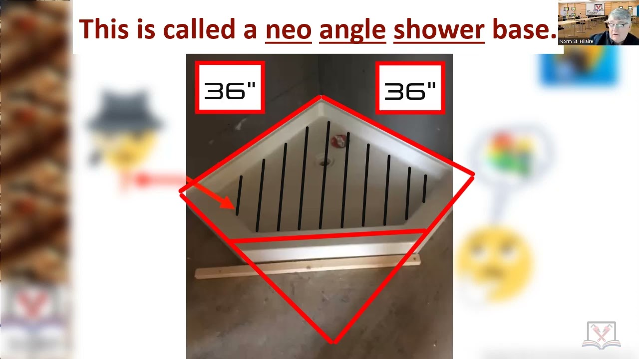 Neo-Angle Shower Bases & 900 sq. inches.