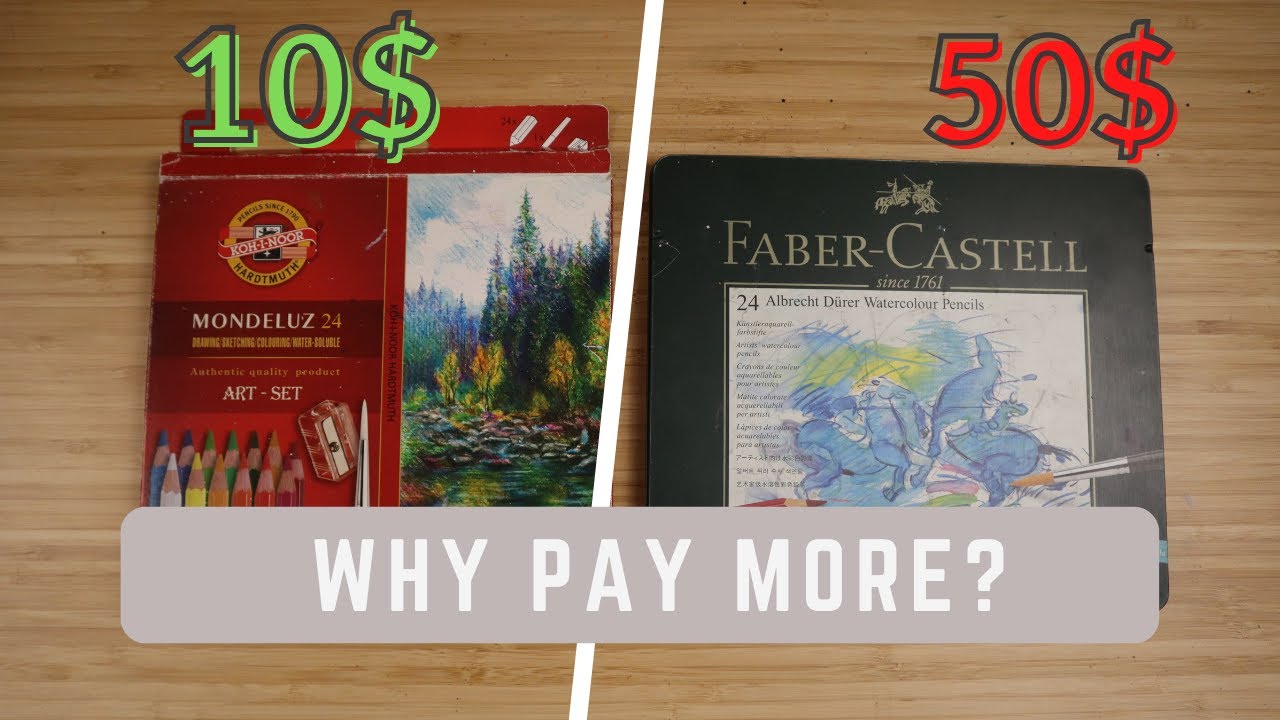 Koh-i-Noor Mondeluz vs Faber Castell Albrecht Durer watercolor pencils review and comparison