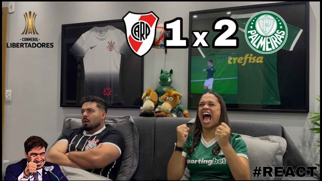REACT REA&Ccedil;&Otilde;ES RIVER PLATE x PALMEIRAS | Casal Rivalidade