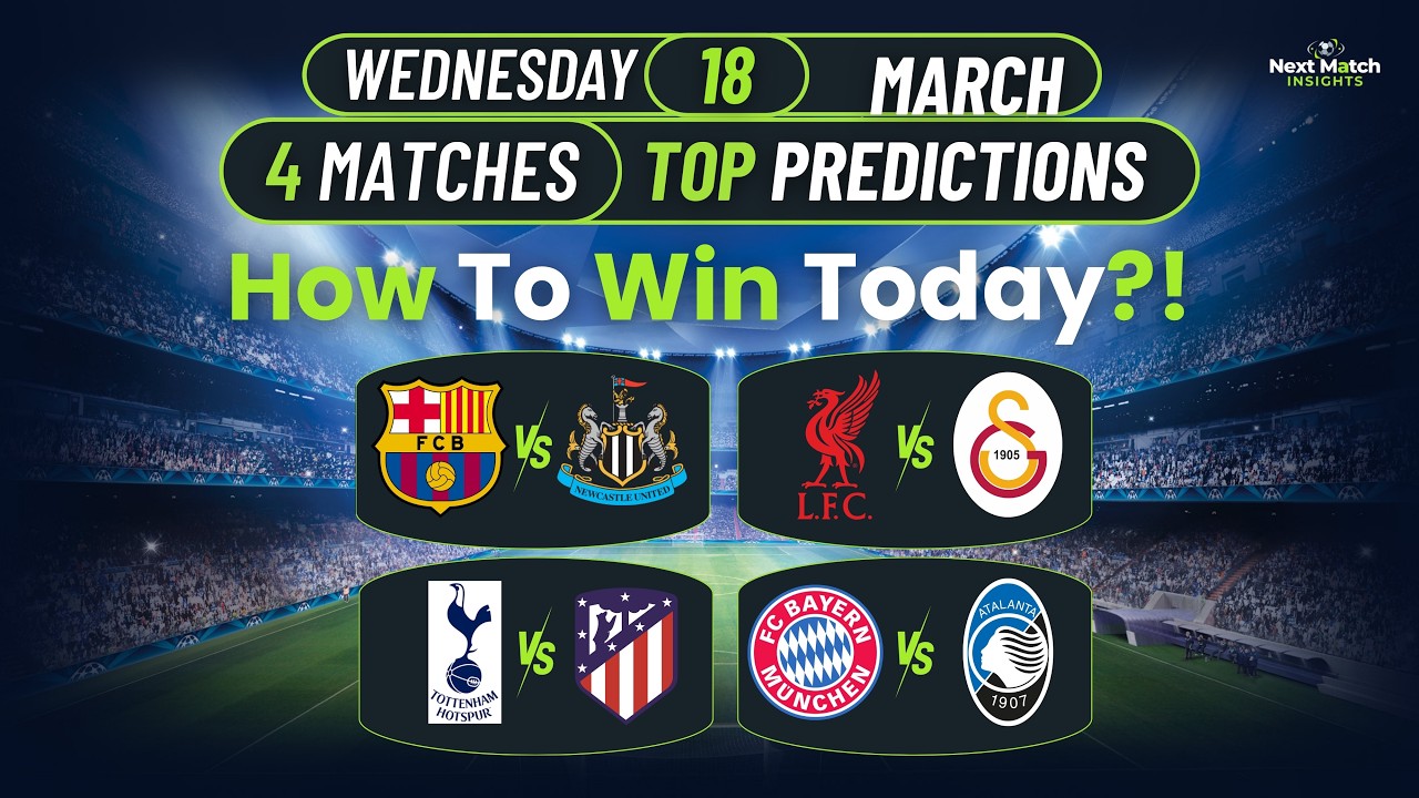 Today's Matches Predictions ⚽| Barcelona, Liverpool, Tottenham & Newcastle | How to WIN?! 💰🔥
