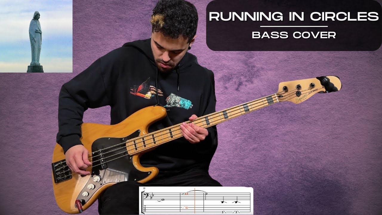 Dead Poet Society - Running In Circles | BASS COVER (Play Along Tabs)