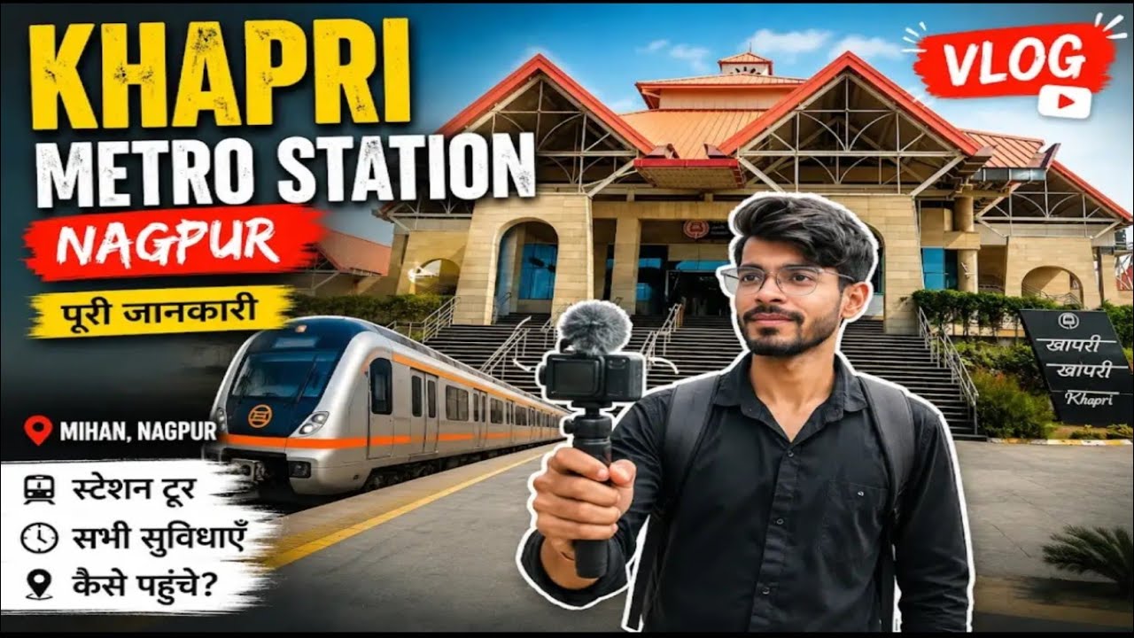 KHAPRI METRO STATION NAGPUR FULL VLOG / MIHAN / AIIMS / IIT / NAGPUR METRO