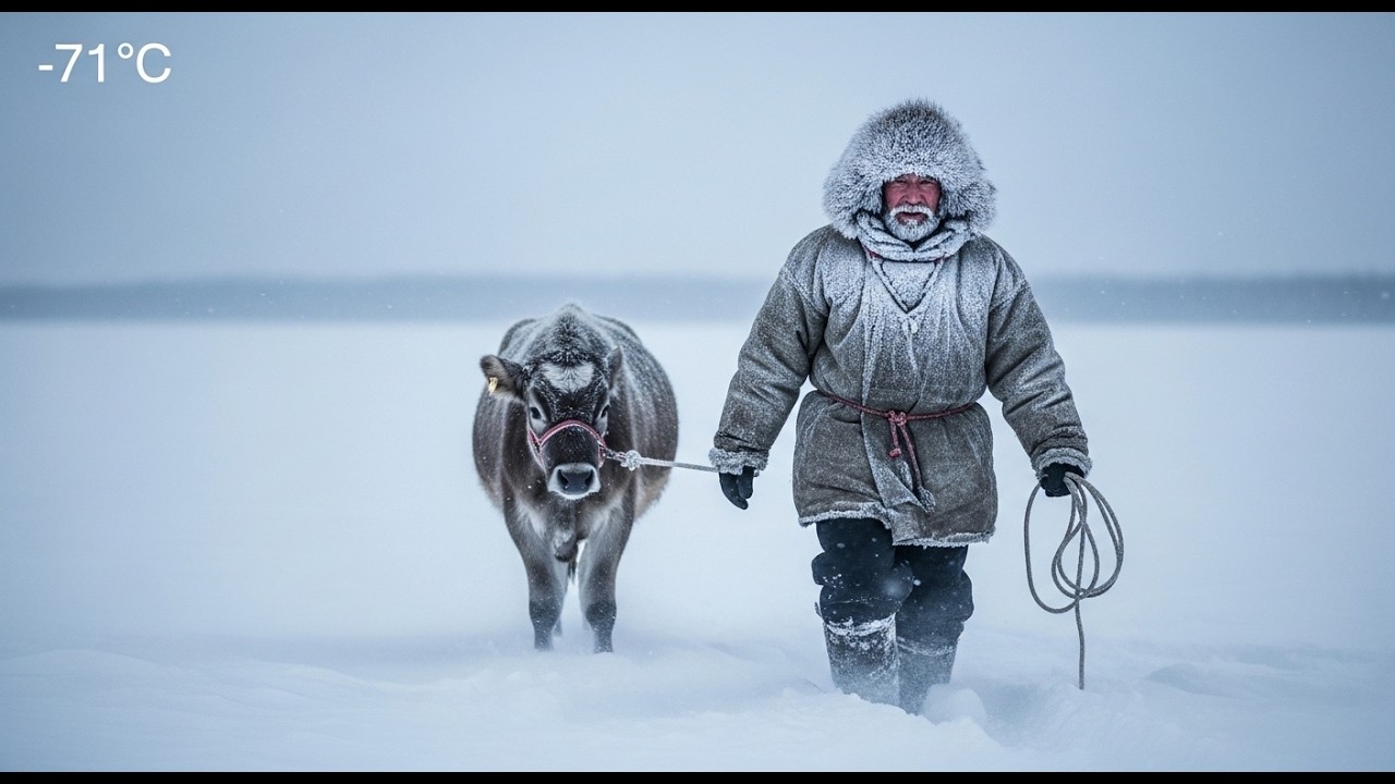 Elderly Man and Calf Survive Alone in -71&deg;C Siberian Wilderness | Extreme Cold Survival Documentary