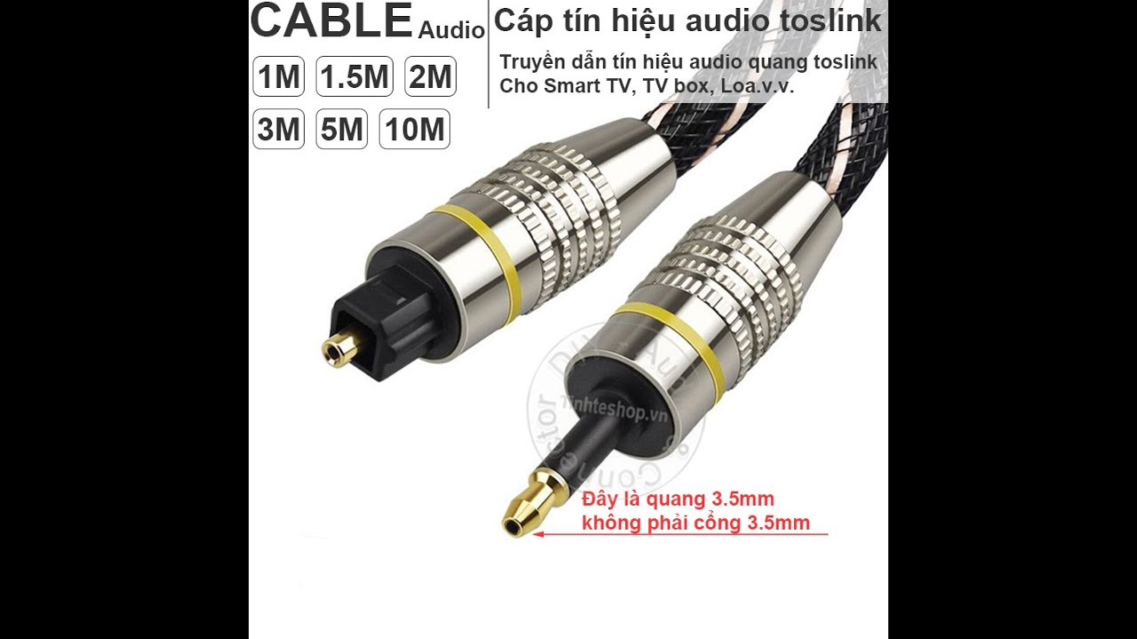 Dây 3.5 sang quang - 3.5mm mini toslink to optical digital audio cable