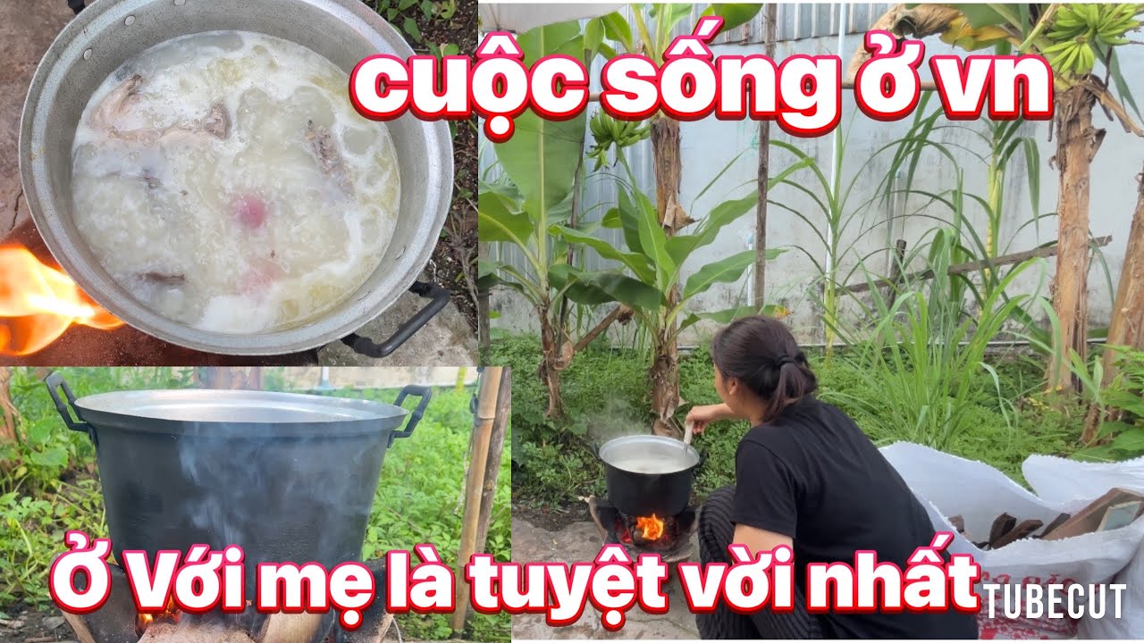 BÀ NGOẠI LÀM MẺ KEM CHUỐI QUÁ NGON /CON TRAI VỀ NÊN NẤU NỒI CHÁO VỊT XUẤT SẮC LUÔN .