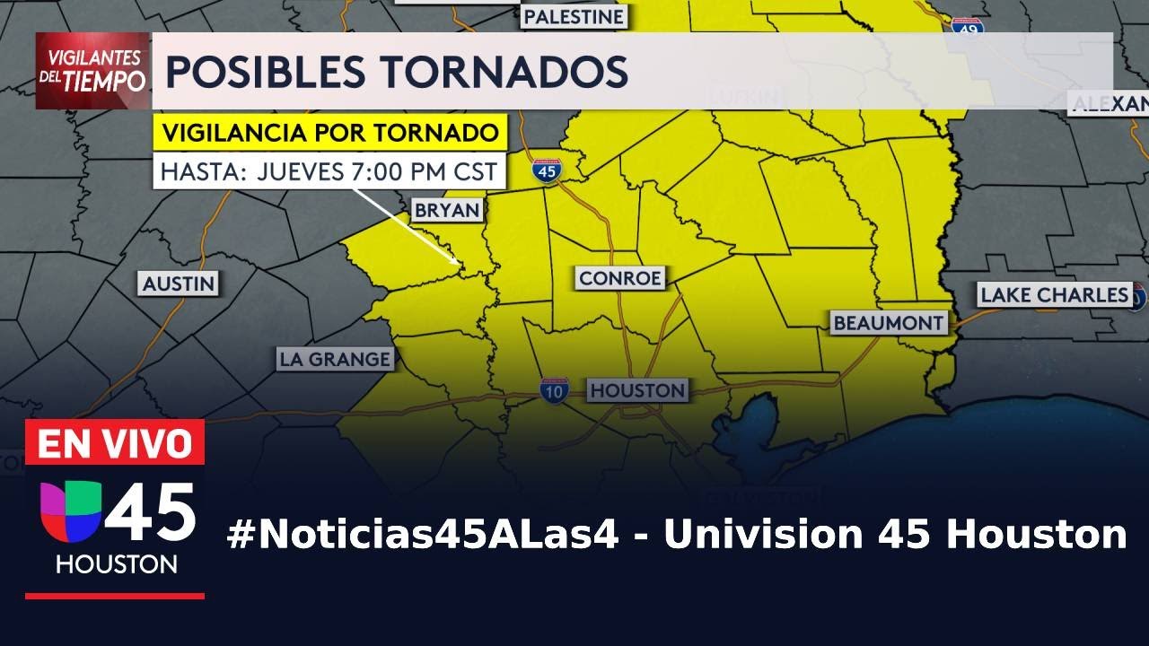 ALERTA por tormenta severa: Vigilancia por tornado en Houston hasta las 7pm