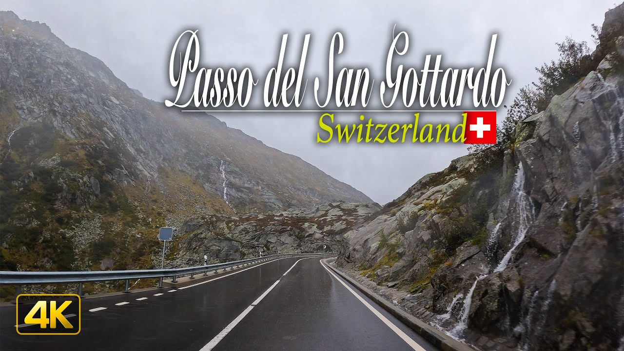 Driving the 2,106 meter high Gotthard Pass in the Swiss Alps, Switzerland 🇨🇭