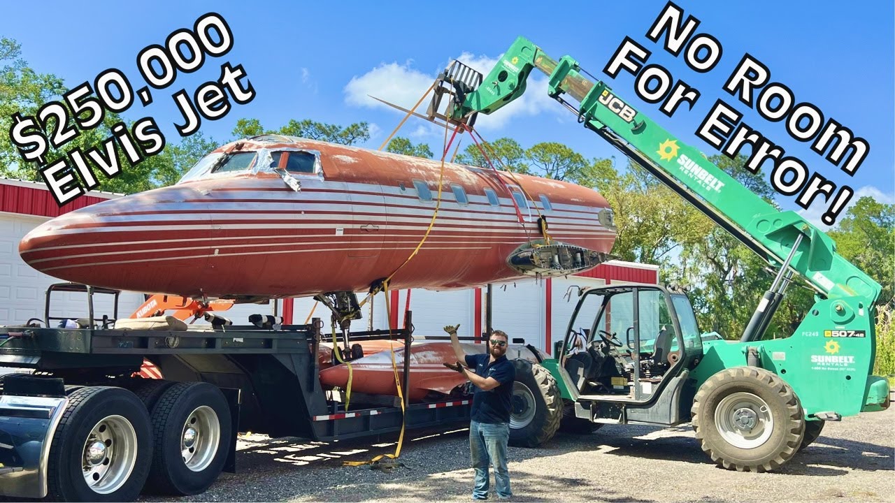 Lifting Elvis Presley's RETIRED Private Jet into Final Resting Place...