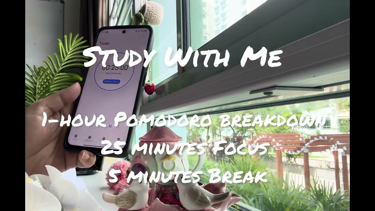 📚Study With Me | 1 Hour 25/5 Pomodoro | Calm Music | Deep Focus | Study Motivation | Studying Music