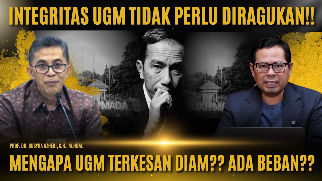 URGENT: SOAL IJAZAH JOKOWI, UGM KLARIFIKASI SEJELASNYA KEPADA PUBLIK !!