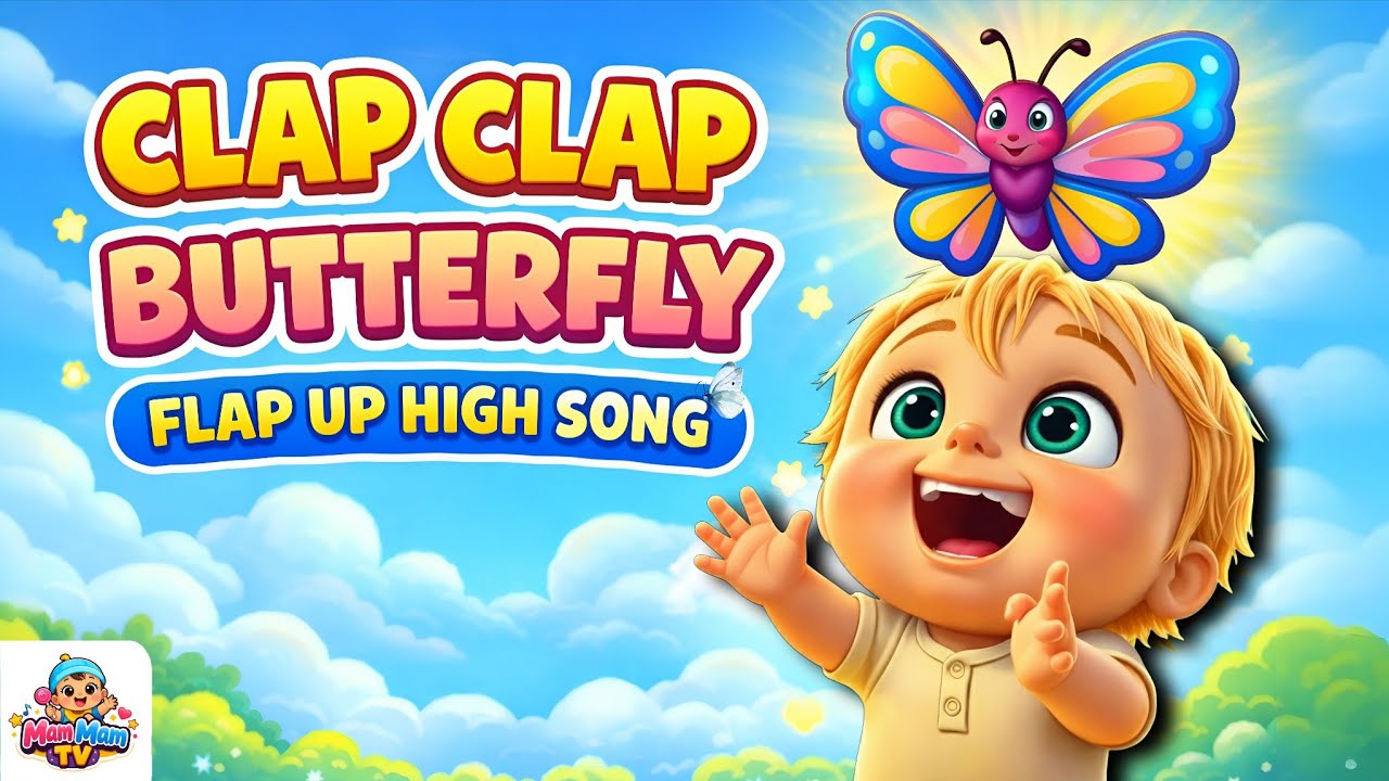 Clap Clap Butterfly Song 🦋 Fun Action Rhymes for Kids