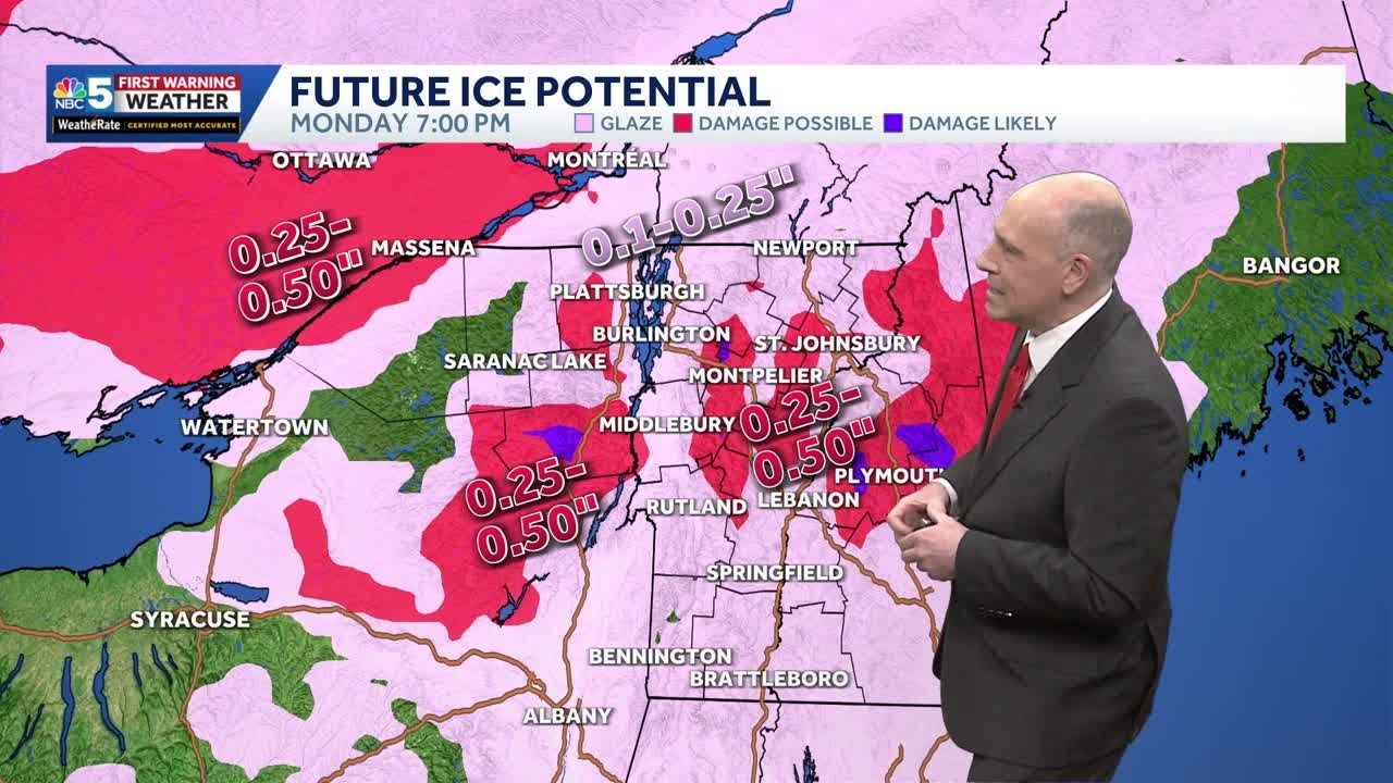 Freezing rain, icy travel likely Monday morning in Vermont, New York (12-28-25)