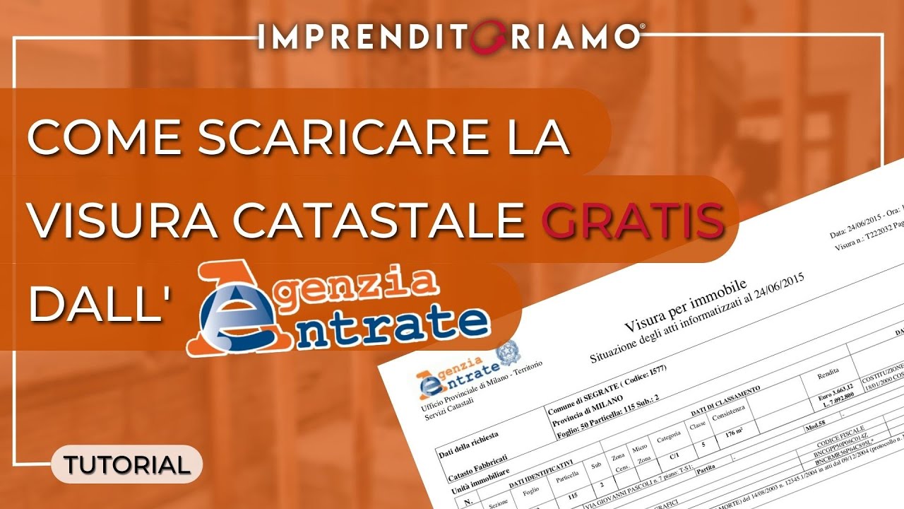 Come scaricare la visura catastale gratis dall'Agenzia delle Entrate