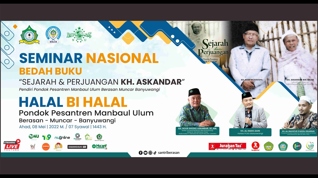 🔴 Bedah Buku Biografi KH Askandar PP Manba'ul Ulum (Kiai Pejuang Kemerdekaan dari Banyuwangi)