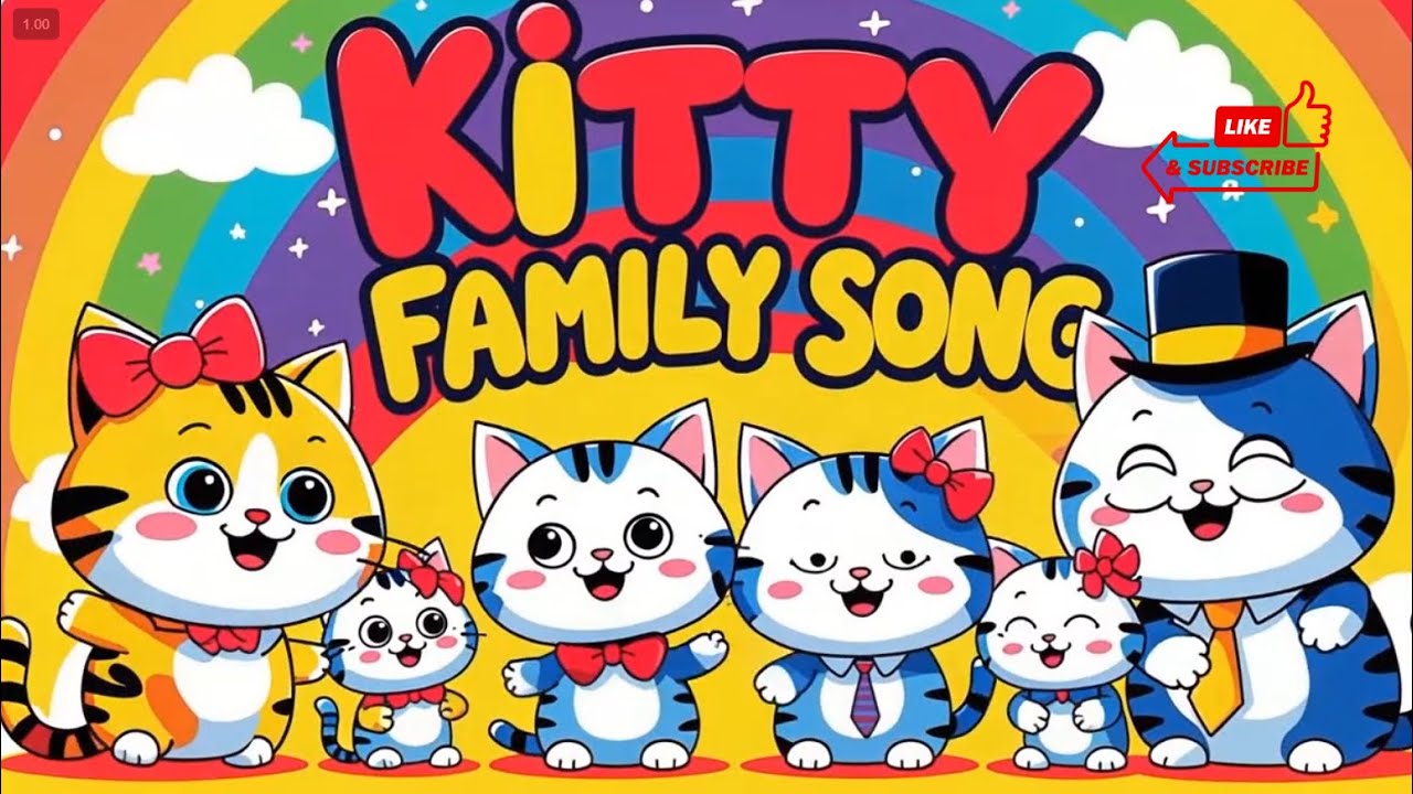 Baby Kitty Song Part 1: 🐱🎶 | Cute Family Kitty Dance & Nursery Rhyme | Miracle4Kids