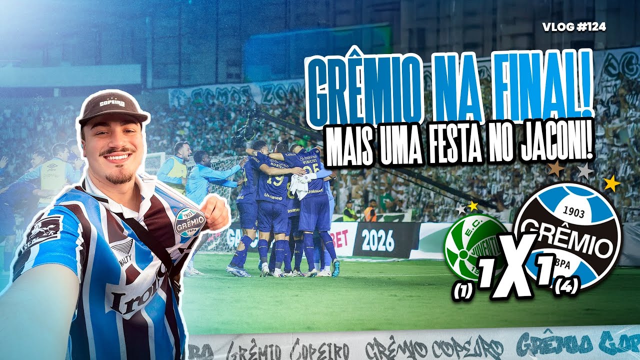 GRÊMIO NA FINAL! TCHAU JUVENTUDE E AGORA É GRENAL! | Juventude (1) 1x1 (4) GRÊMIO | VLOG #124 