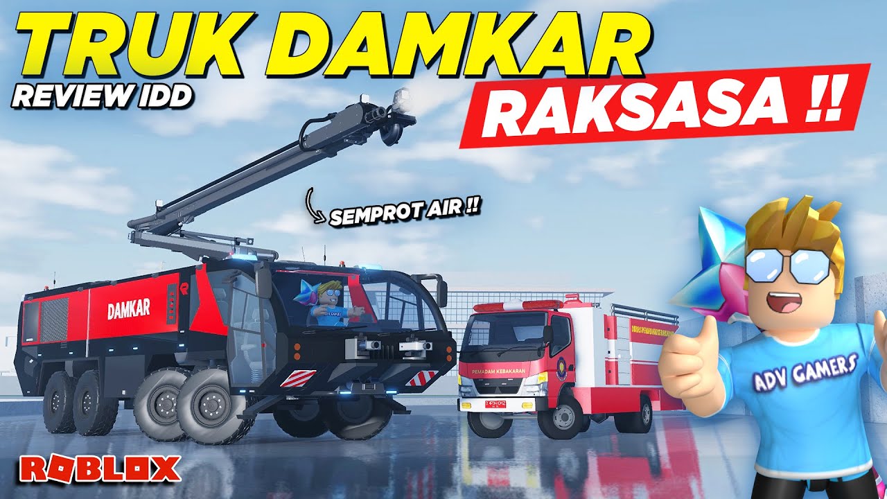 NYOBAIN TRUK PEMADAM RAKSASA FULL INTERIOR !! REVIEW CDID VERSI REALISTIS - Roblox Indonesia