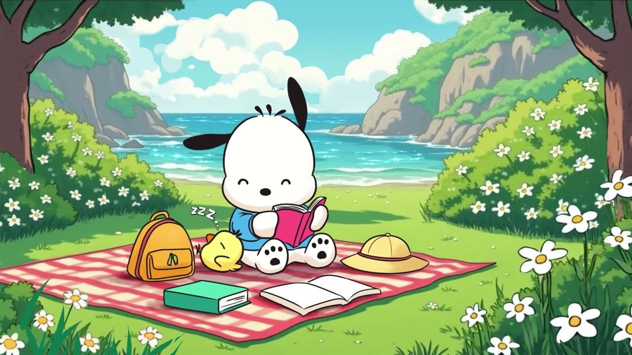 Peaceful Summer with Pochacco 🎨🎵 Cute Lofi Relaxing Music 🎧 Chill Lofi Beats for Reading & Study