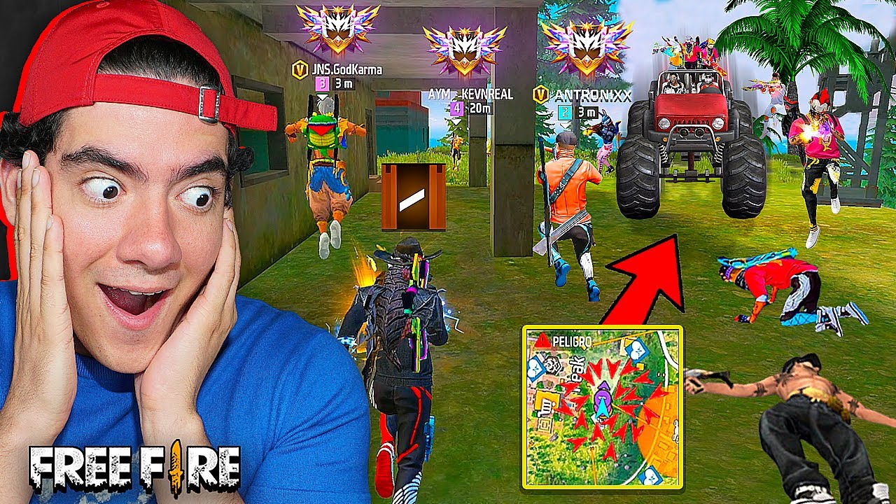 JUGUÉ CON LA ESCUADRA de GRAN MAESTROS MÁS PROS de FREE FIRE y LOS ACARREÉ !! - TheDonato
