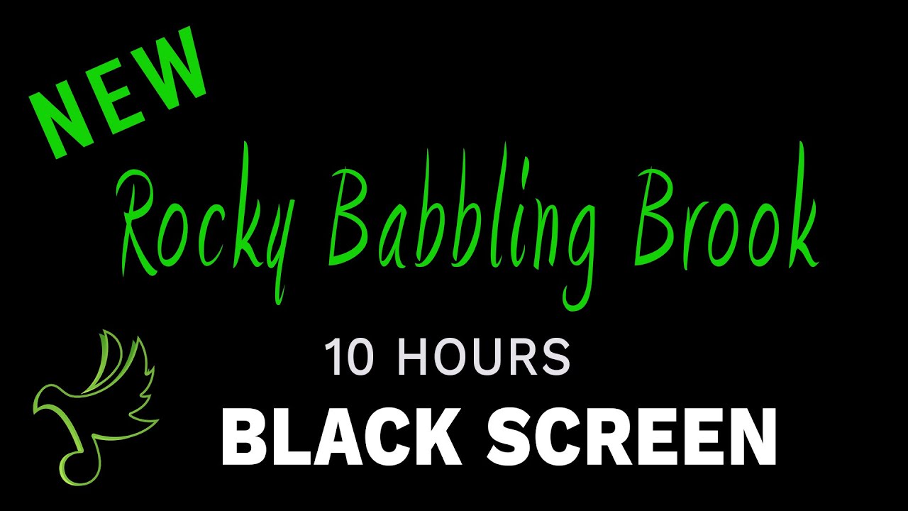 NEW...Get Deep Sleep with Rocky Babbling Brook 💚 10 hr. Black Screen, Insomnia, Tinnitus