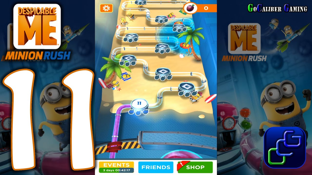 Despicable Me Minion Rush Android Walkthrough - Part 11 - Minion Beach: Level 11-14