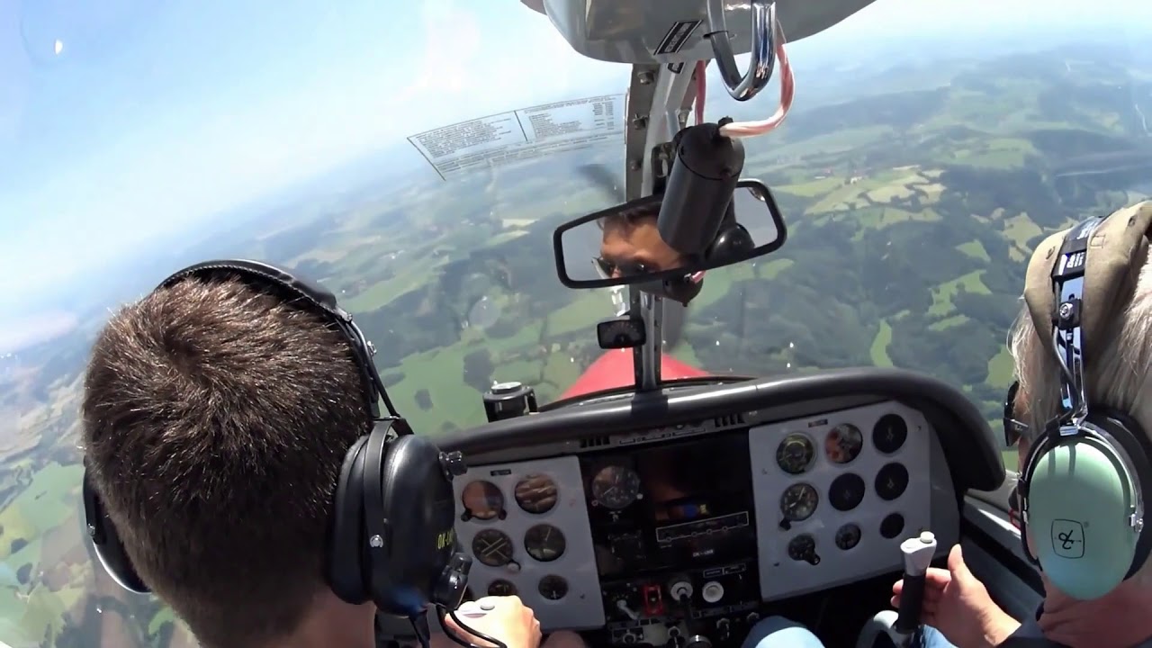 Training of spin recovery in Zlín Z - 142 | Sony Action Cam HDR-AS50