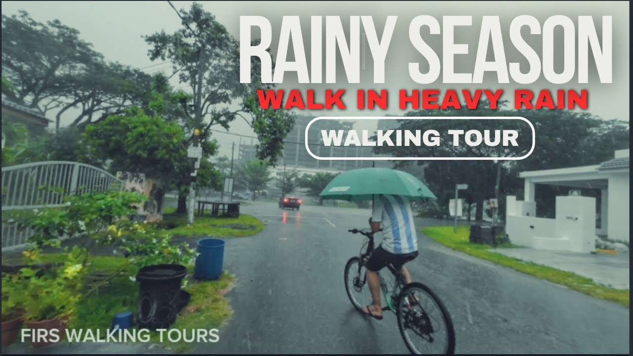 Rainy season | Rainy 4K, ASMR Rain | Living in malaysia | Walking tour 4k HDR