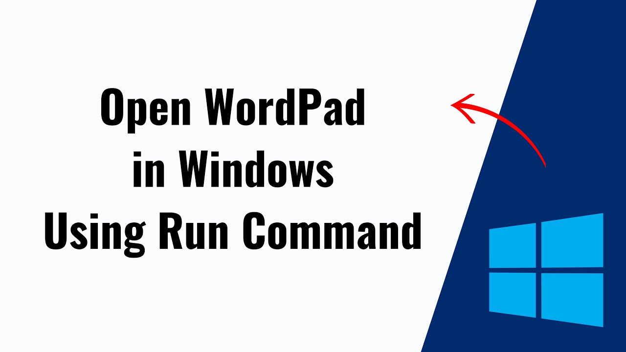 how to open WordPad in windows 10/11 using run command