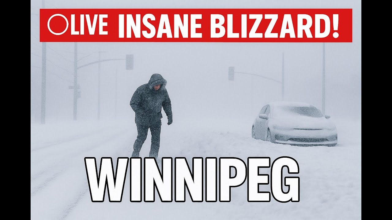 Winnipeg Blizzard 2025 ❄️ Extreme Snowstorm Footage!