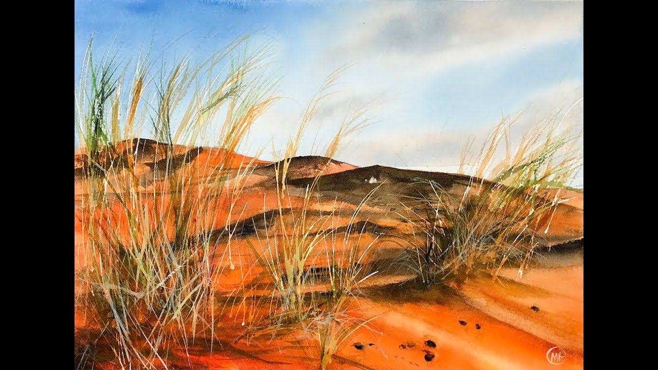 Watercolor Desert Painting Demonstration