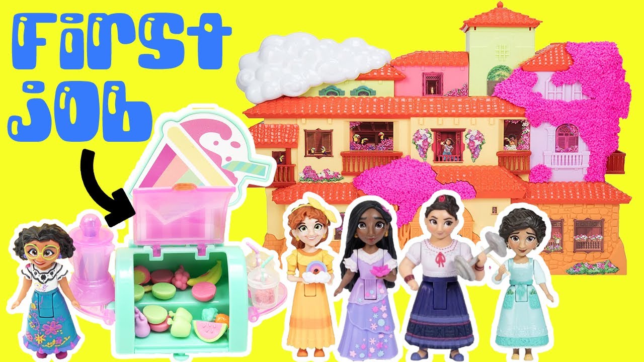 Disney Encanto Mirabel's First Job at Madrigal House with Isabela, Luisa, Alma