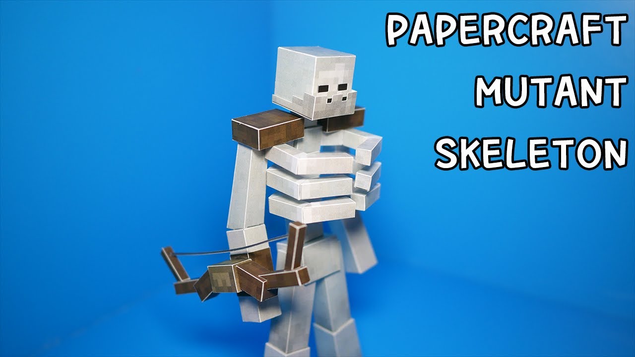 뮤턴트 스켈레톤 만들기 How to make a Mutant Skeleton (Papercraft Minecraft)