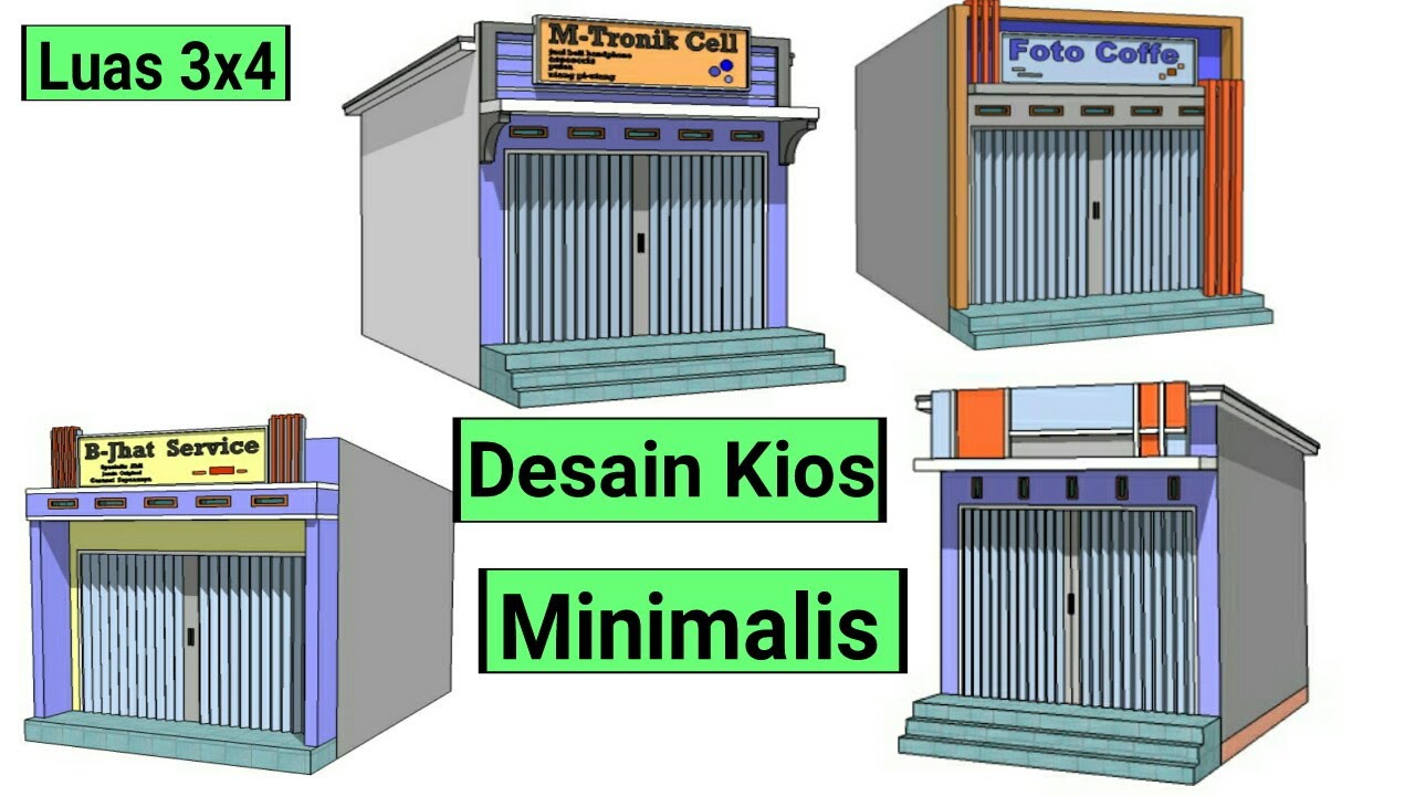 4 Inspirasi Desain Kios / Ruko Minimalis