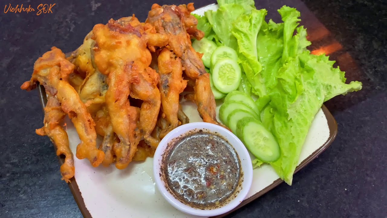 កង្កែបបំពងស្រួយឆ្ងាញ់ - Fry Frogs - Vichheka SOK