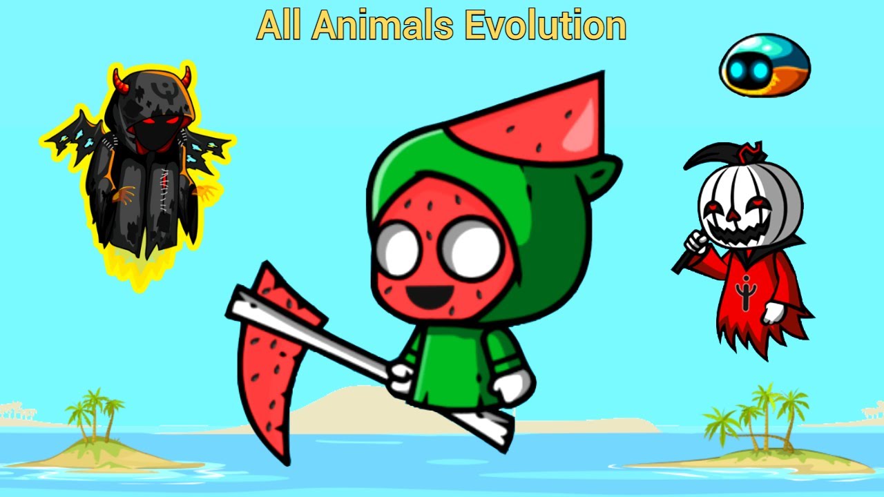 All Animals Evolution With Water Melon Reaper (EvoWorld.io)
