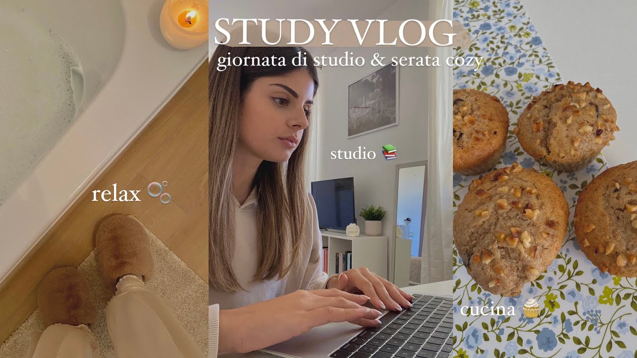 STUDY VLOG: giornata di studio & serata cozy🕯