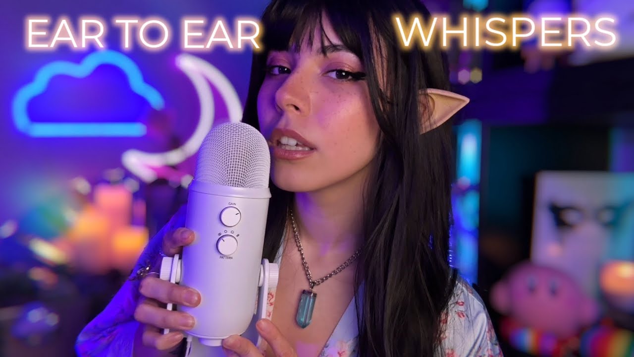 ASMR Ear to Ear Whispering 🌷🩵 (+ trigger assortment!)